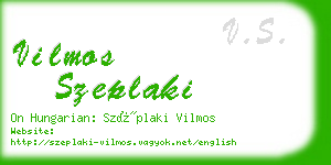 vilmos szeplaki business card